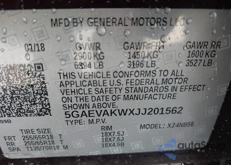 2018 Buick Enclave Essence из США, поврежденный, VIN 5GAEVAKWXJJ201562